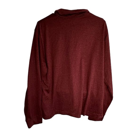 PGA Tour Dark Red Stripped 1/4 Zip Men's Pullover, Small, Pre-owned - Picture 4 of 7
